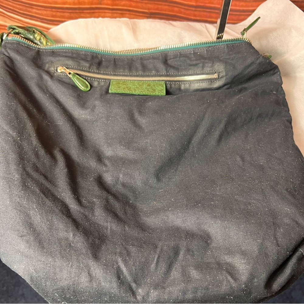 Balenciaga Motocross Classic Day Hobo Leather Bag, Authentic, Studded, Large 💚 - Picture 5 of 16
